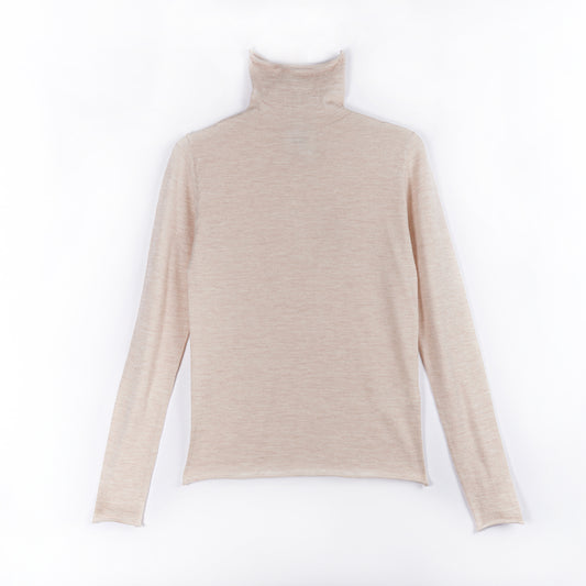 Cashmere knitted turtleneck T-shirt