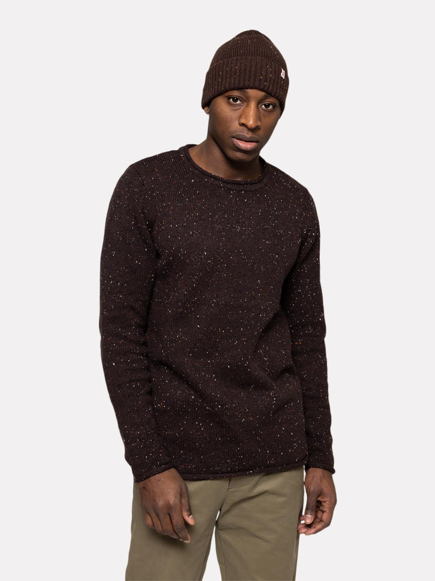 STRUCTURED SWEATER BROWN