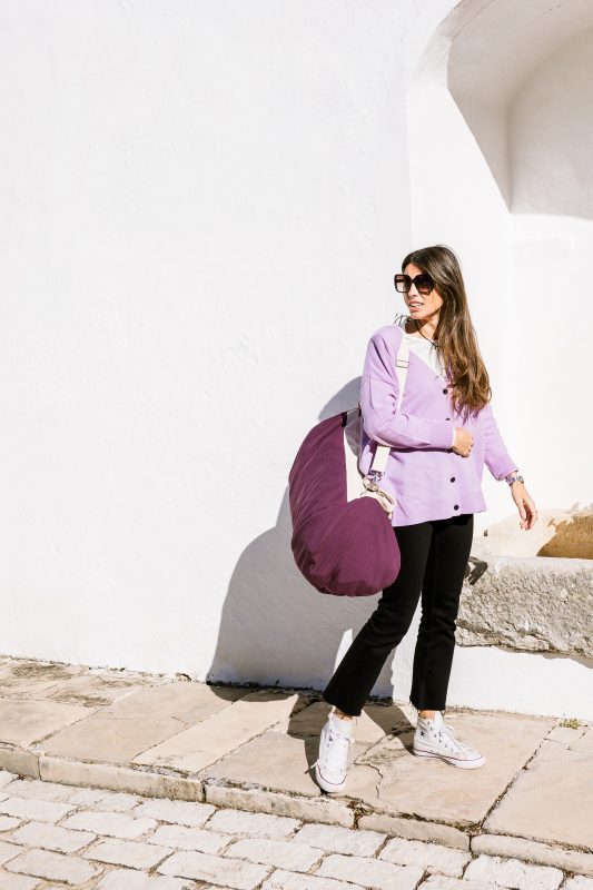 Violet canvas travel bag - Violette
