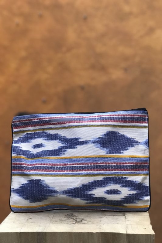 Beach bag - blue Majorcan Ikat fabric