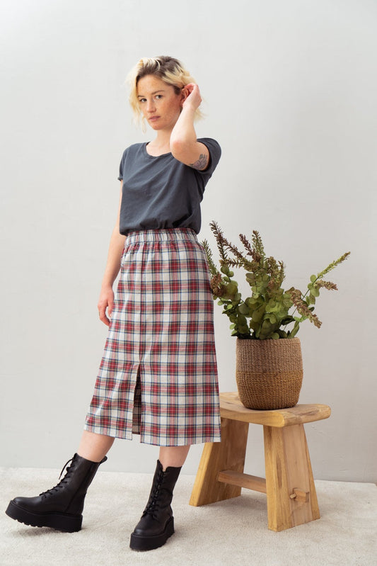Framed printed skirt