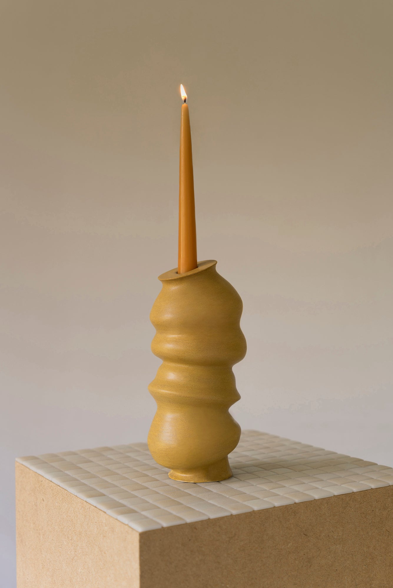 Dark Ocher Movement Candlestick