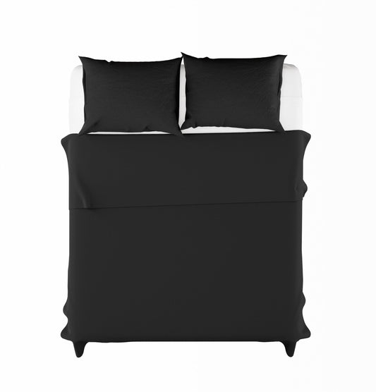 Black Satin Smooth Top Sheet Bed 105
