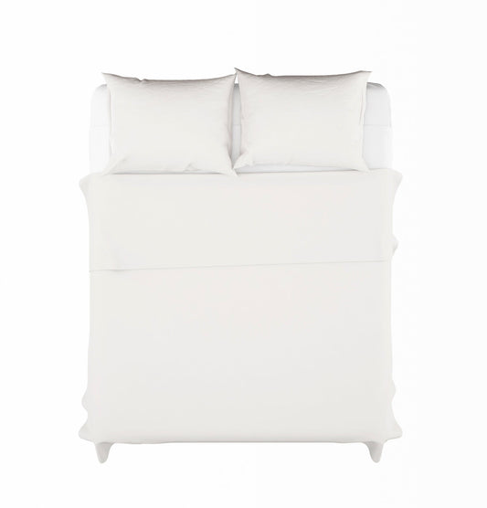 Smooth Top Sheet Percale 200h White Bed 150