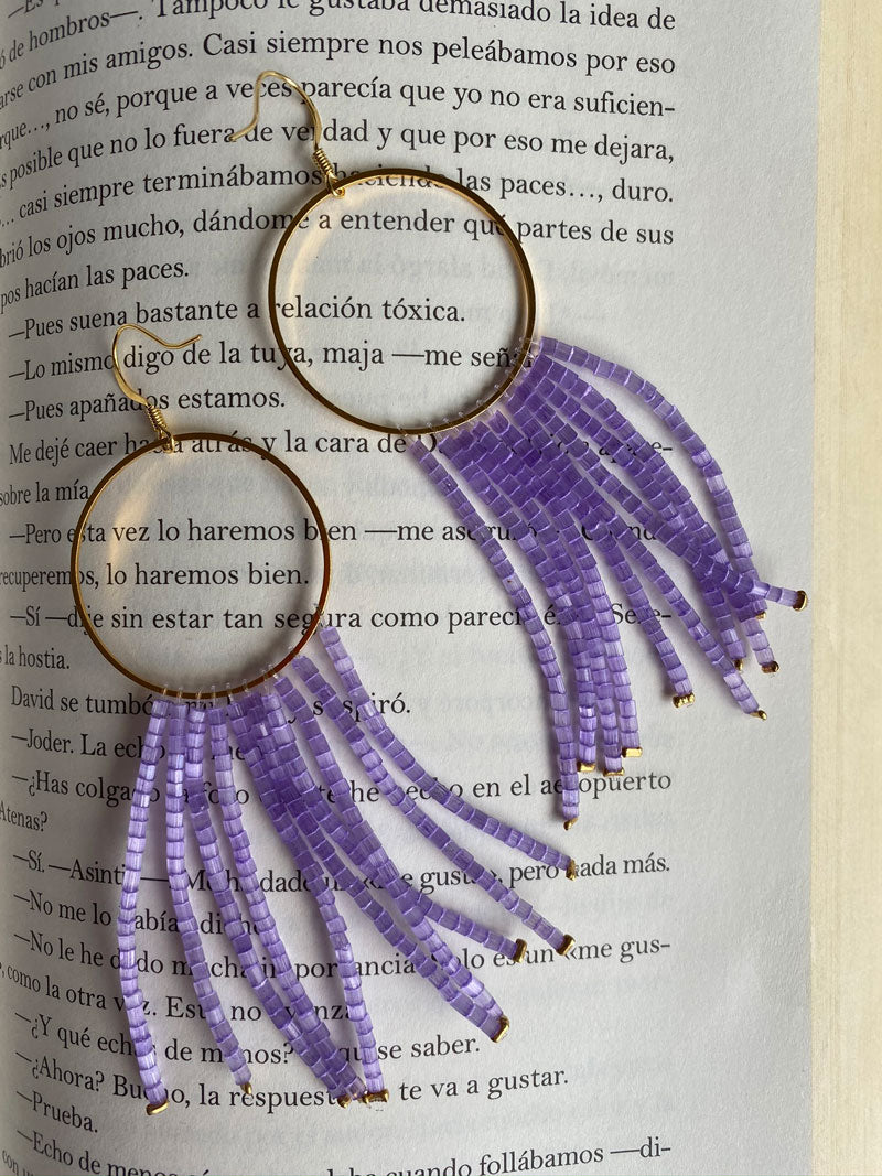 Pendientes Moon in Jacaranda