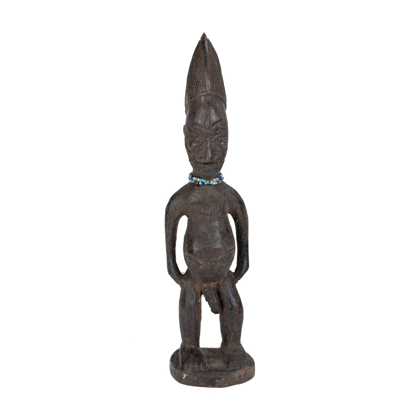 Wooden ibeji with beads