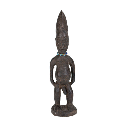 Wooden ibeji with beads