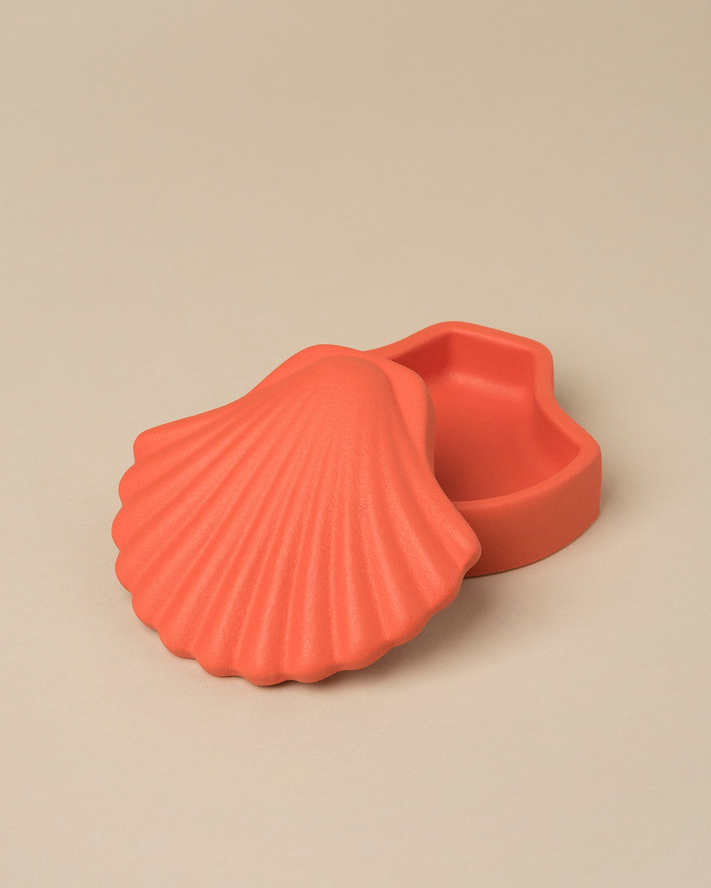 Red Orange Seashell Box