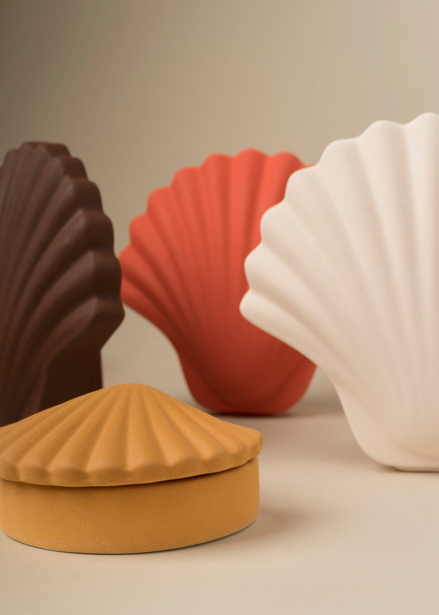 Dark Ocher Seashell Box