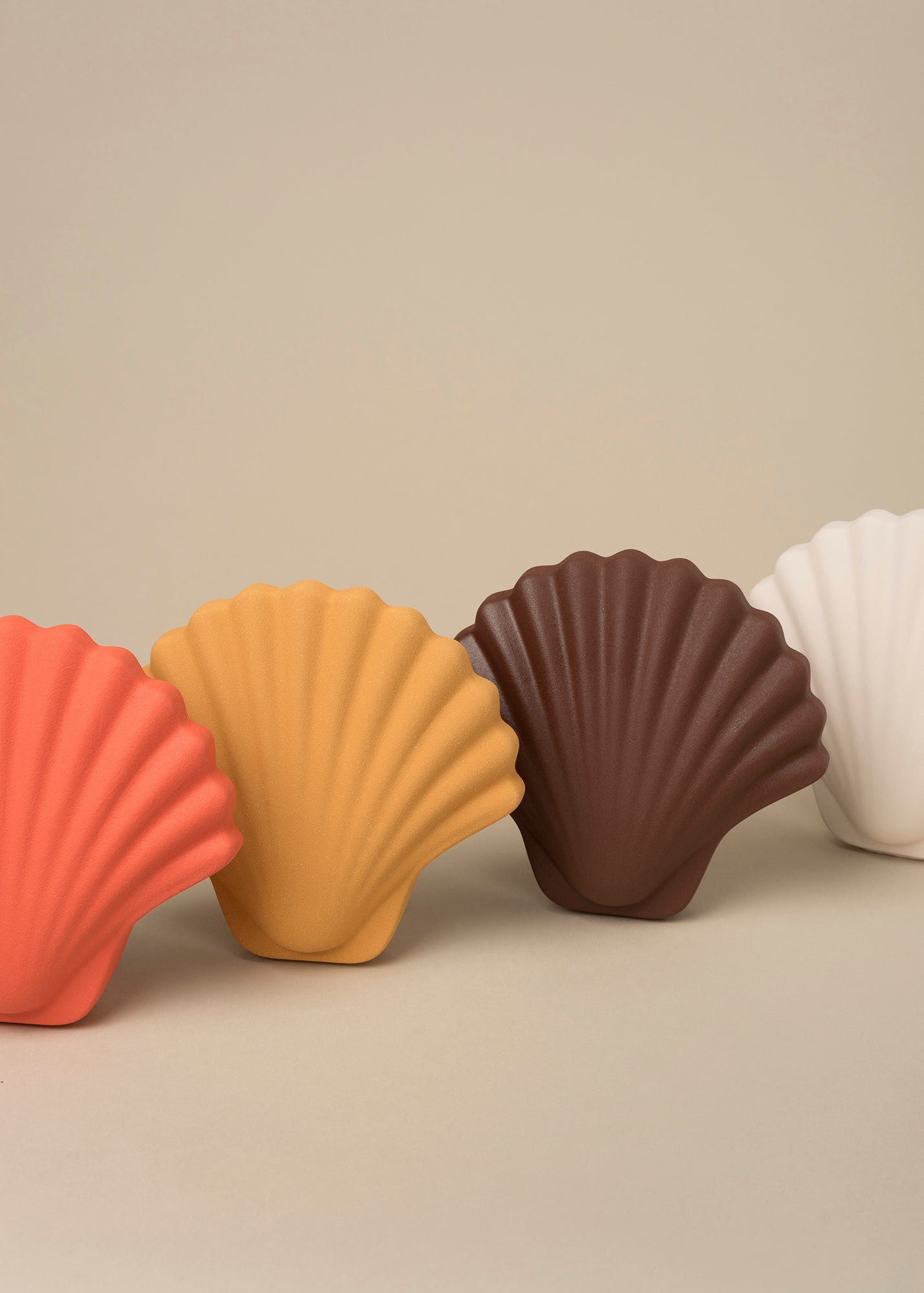 Dark Ocher Seashell Vase