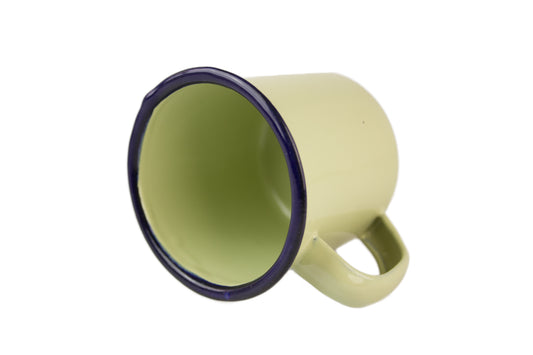 Mug - Set enamelled in moss green tones