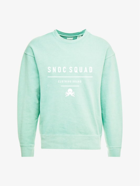 SNOC squad organic mint green sweatshirt