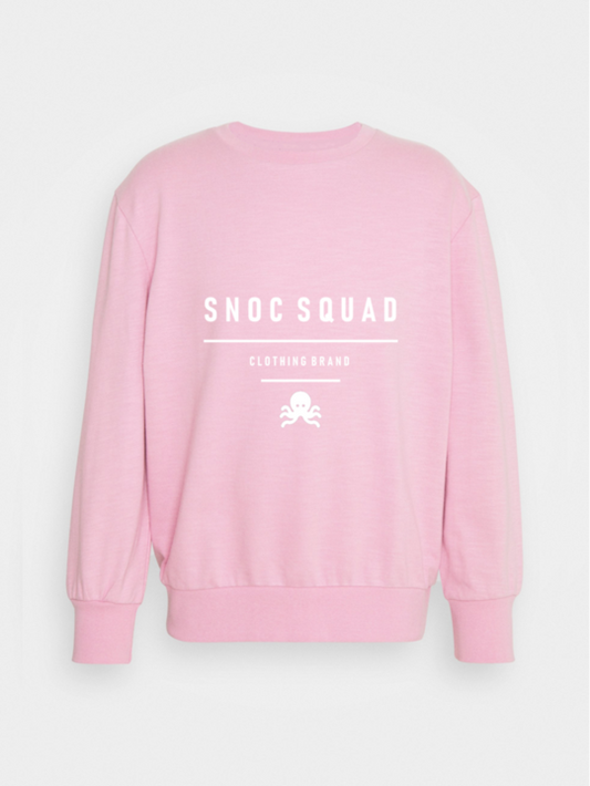 SNOC squad light pink organic sweatshirt