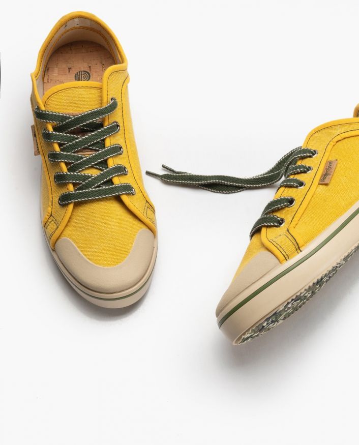 Eco-friendly baobab yellow sneakers