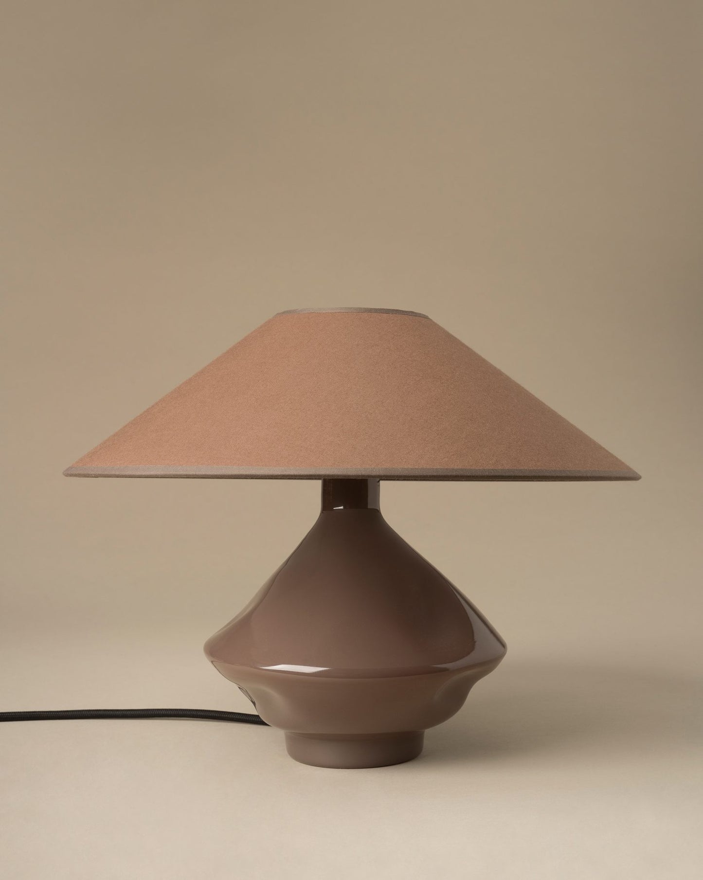 Brown-Conical Glass Lamp