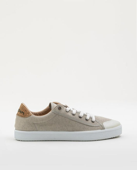 Sneakers with rubber toecap silver hornbeam