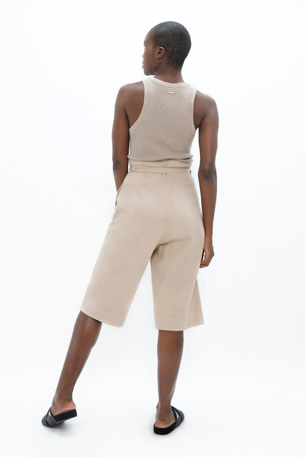 Pantalón Florence - Organic Cotton Bermuda Shorts - Sand