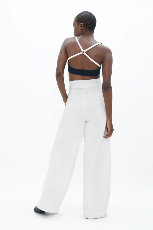 Florence trousers - Organic Cotton - White Dove