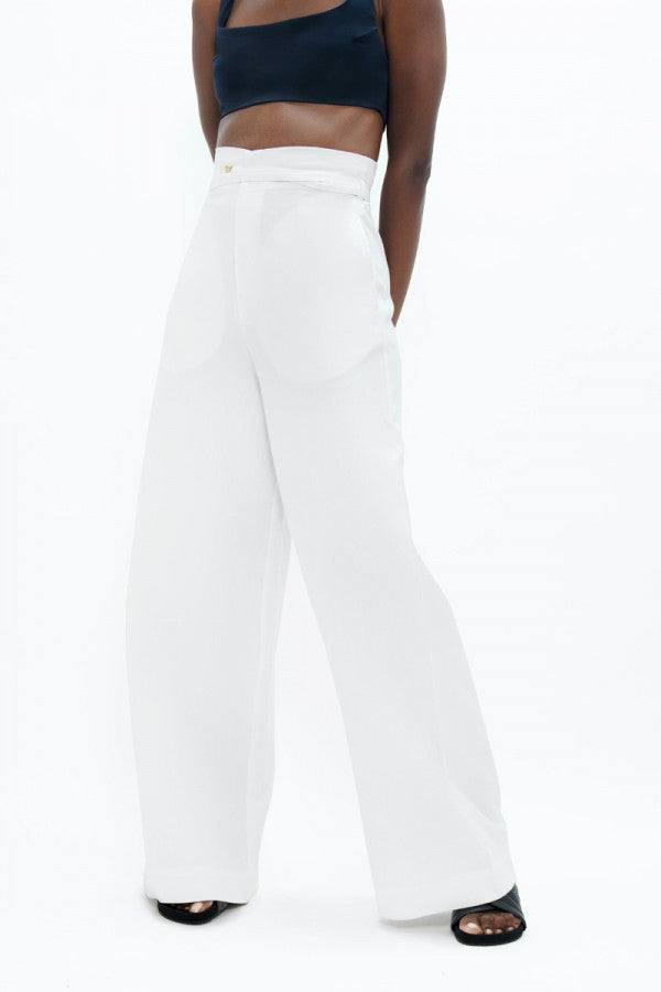 Florence trousers - Organic Cotton - White Dove