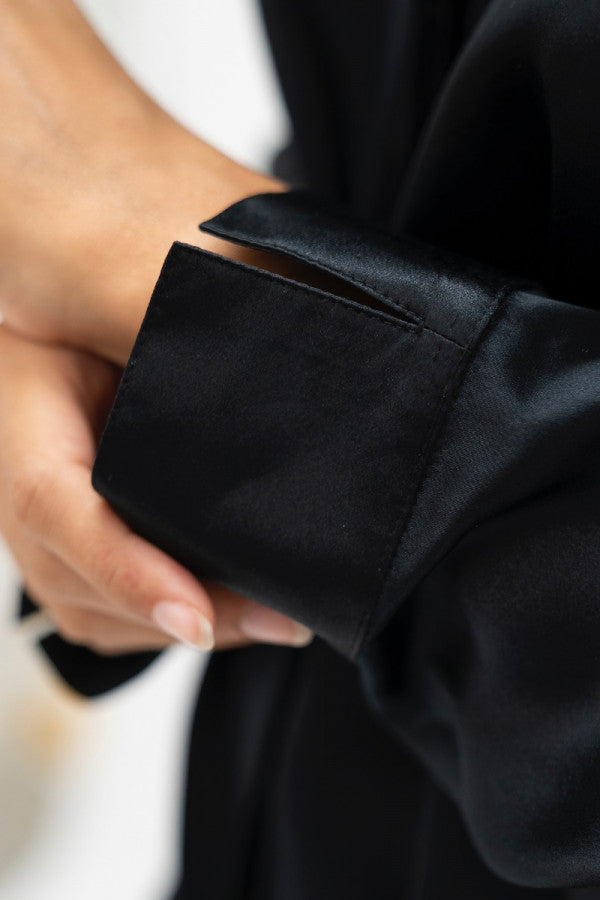 Kobe Shirt - Silk Blouse - Black
