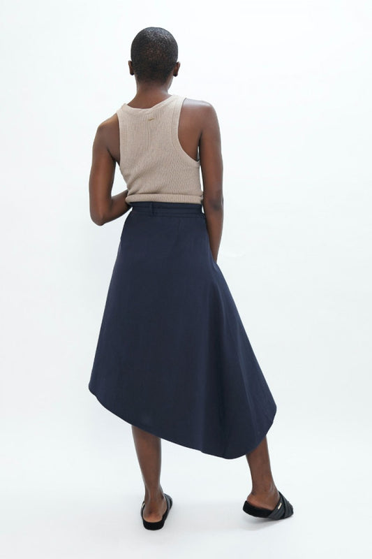 Mallorca Skirt - Organic Cotton Asymmetric - Summer Night
