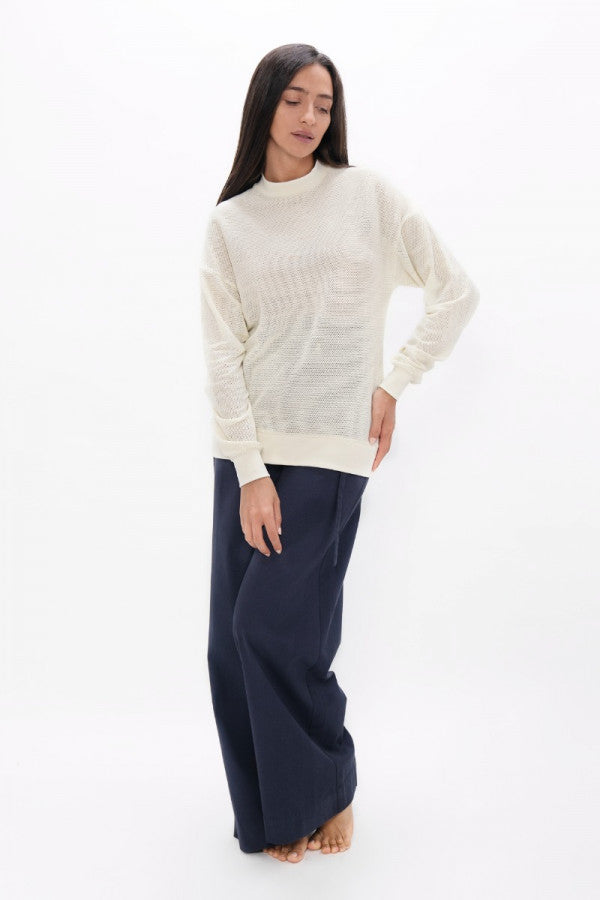 Philly - Seaweed Fibre Cosy Sweater - Powder
