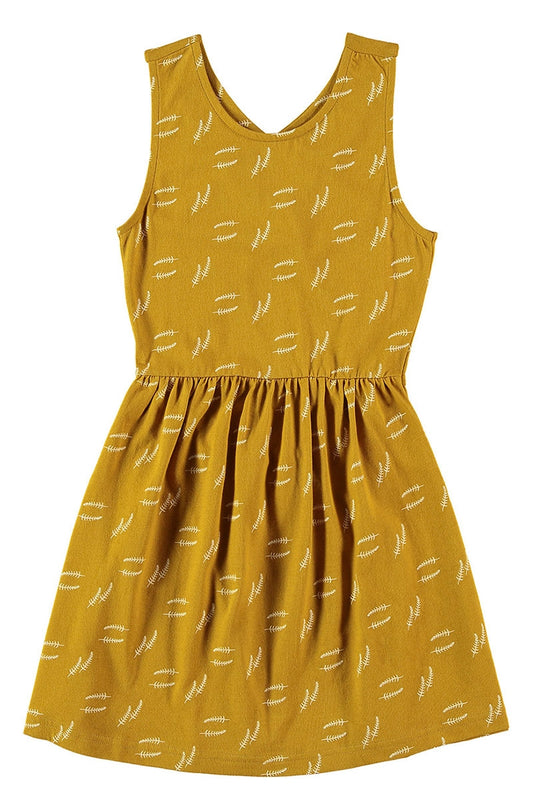 Mustard wrap dress