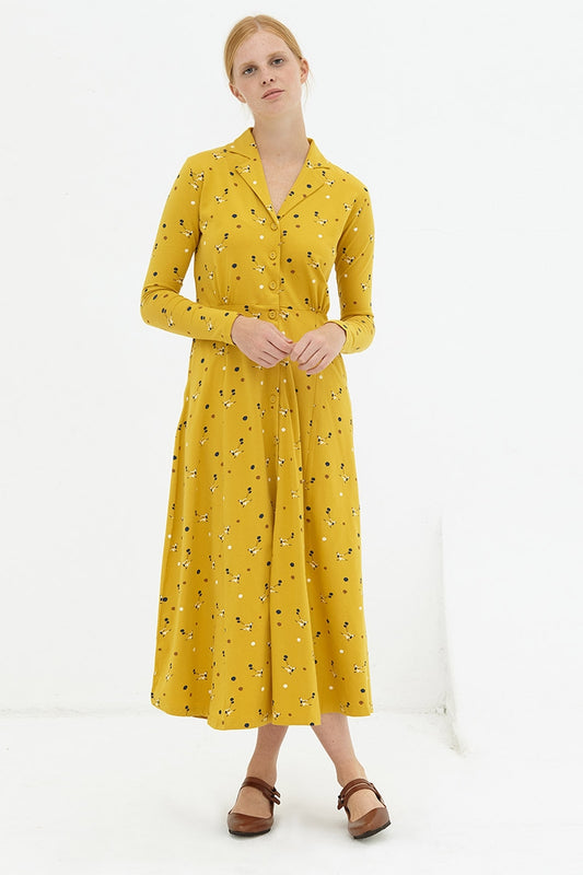 Long mustard dress Dulce