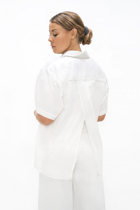 Vienna Shirt - Organic Cotton Short Sleeves - Cloud