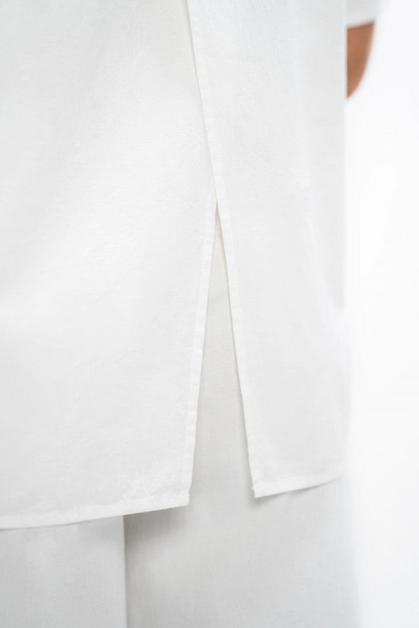 Camisa Vienna - Organic Cotton Short Sleeves - Cloud
