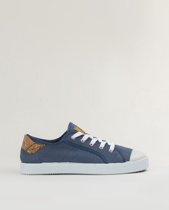 Sustainable cotton and hemp sneakers for women and men hash blue
